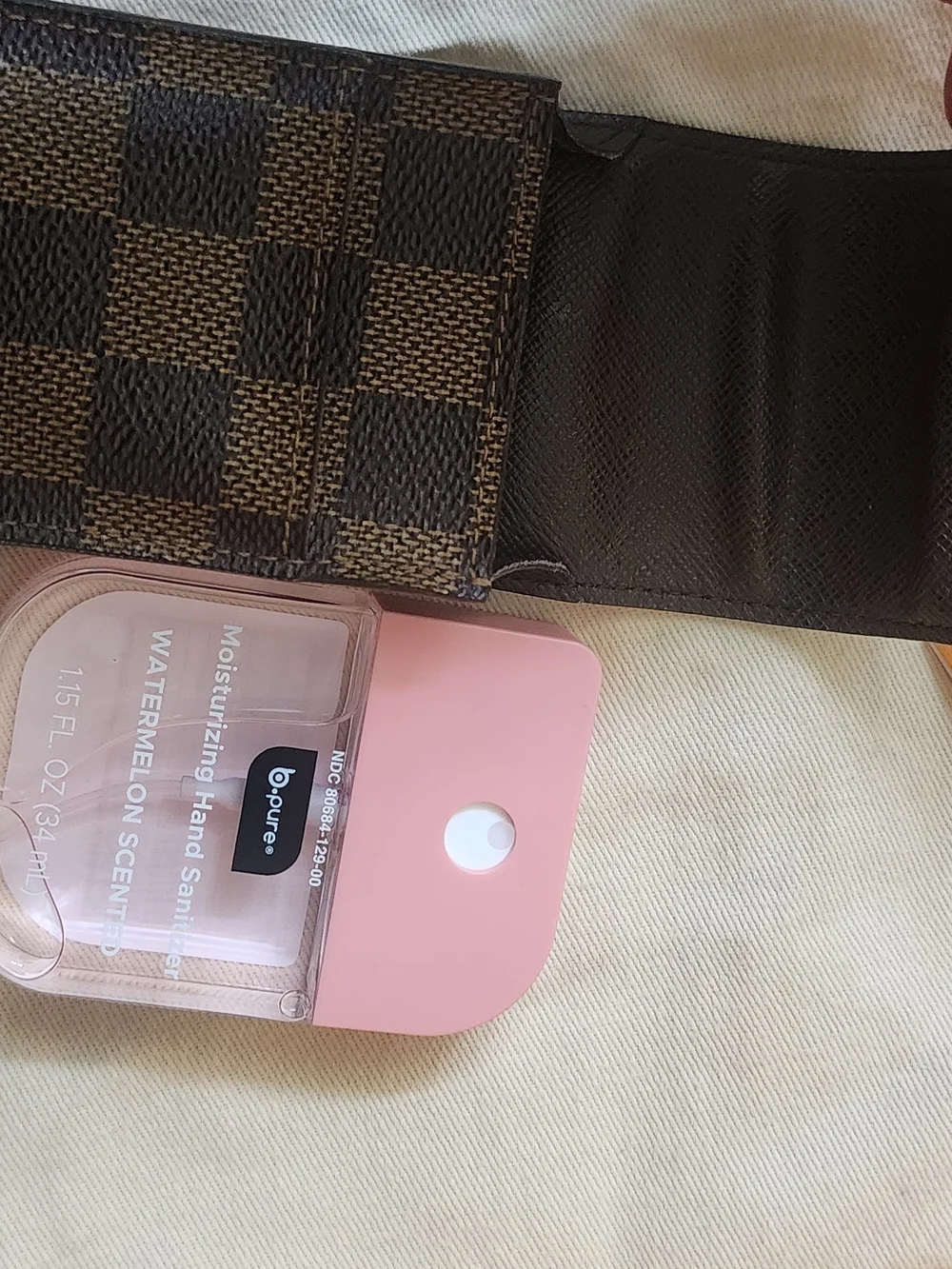 Louis Vuitton Brown Damier Ebene Checkered Cosmetic Case